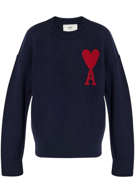 Maglione Ami de Coeur in blu di AMI Paris - unisex AMI PARIS | UKS006018414